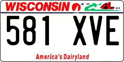 WI license plate 581XVE