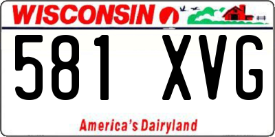 WI license plate 581XVG