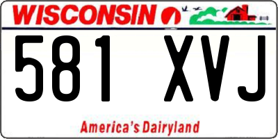 WI license plate 581XVJ