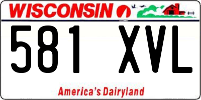 WI license plate 581XVL