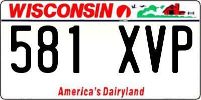 WI license plate 581XVP