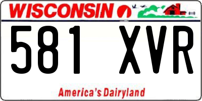WI license plate 581XVR