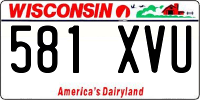 WI license plate 581XVU