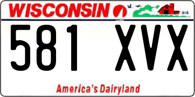 WI license plate 581XVX