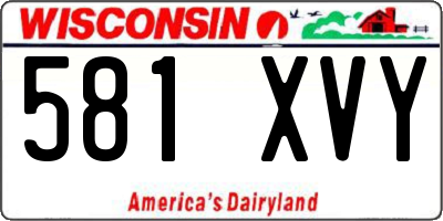 WI license plate 581XVY