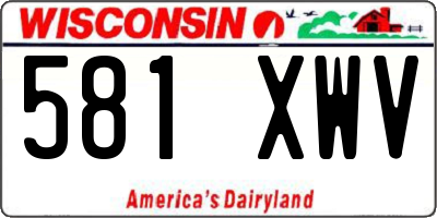 WI license plate 581XWV