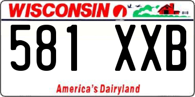WI license plate 581XXB