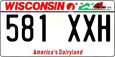 WI license plate 581XXH