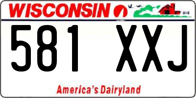WI license plate 581XXJ