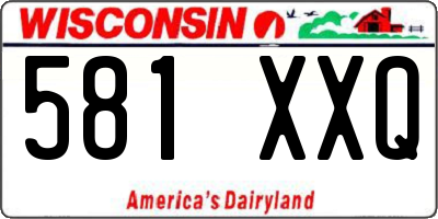 WI license plate 581XXQ