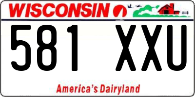 WI license plate 581XXU