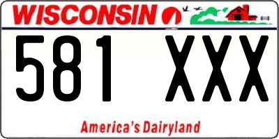 WI license plate 581XXX