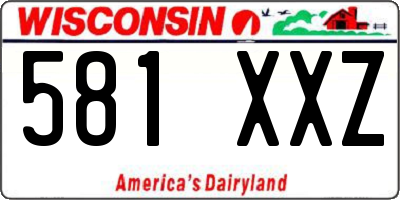 WI license plate 581XXZ