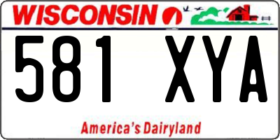 WI license plate 581XYA