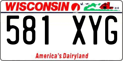 WI license plate 581XYG