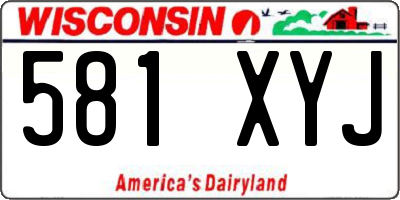 WI license plate 581XYJ