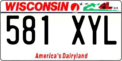 WI license plate 581XYL