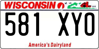 WI license plate 581XYO