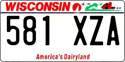 WI license plate 581XZA