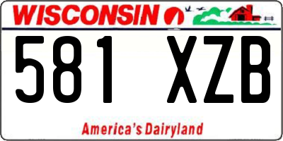 WI license plate 581XZB