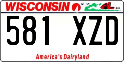 WI license plate 581XZD