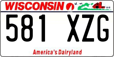 WI license plate 581XZG