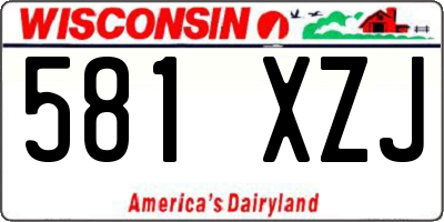 WI license plate 581XZJ