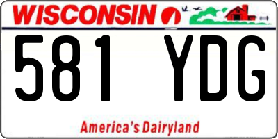 WI license plate 581YDG