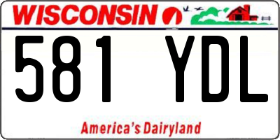 WI license plate 581YDL