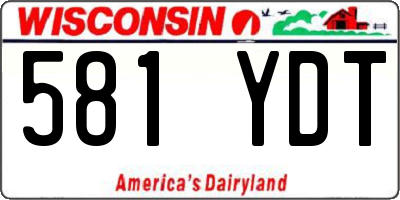WI license plate 581YDT