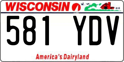 WI license plate 581YDV