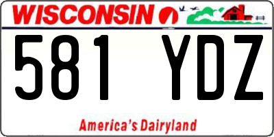 WI license plate 581YDZ