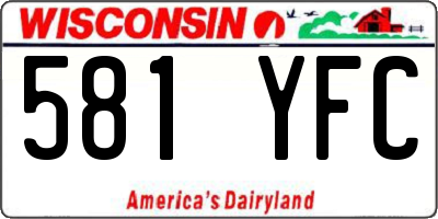 WI license plate 581YFC