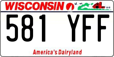 WI license plate 581YFF