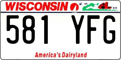 WI license plate 581YFG