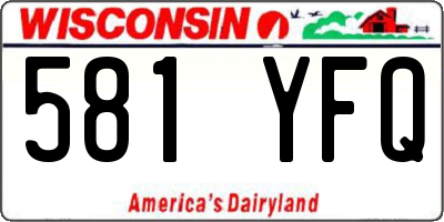 WI license plate 581YFQ
