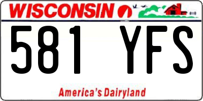 WI license plate 581YFS