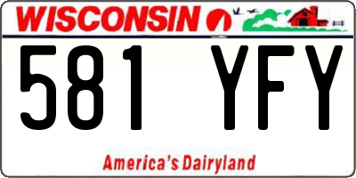 WI license plate 581YFY