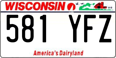 WI license plate 581YFZ