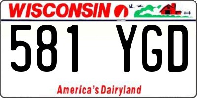 WI license plate 581YGD