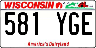 WI license plate 581YGE