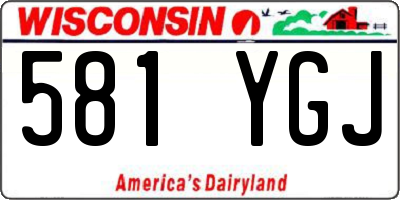 WI license plate 581YGJ