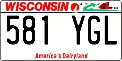 WI license plate 581YGL