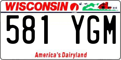 WI license plate 581YGM