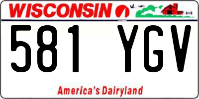 WI license plate 581YGV