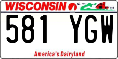 WI license plate 581YGW