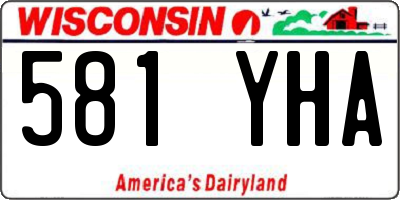 WI license plate 581YHA