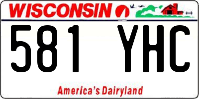 WI license plate 581YHC