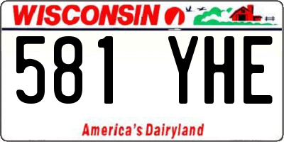 WI license plate 581YHE