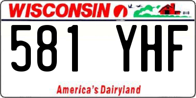 WI license plate 581YHF